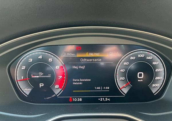 Audi A4 cena 84000 przebieg: 147000, rok produkcji 2019 z Warszawa małe 631